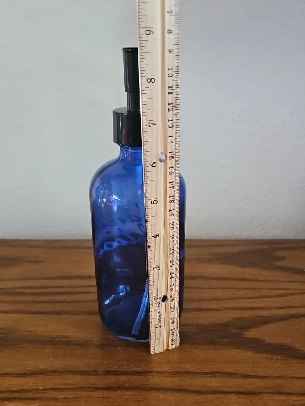 Blue Glass Hand Lotion Pump Bottle Tote 1 #3